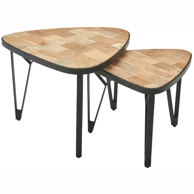 Sky Style Cakey Driehoekige Salontafel Set Lichtbruin