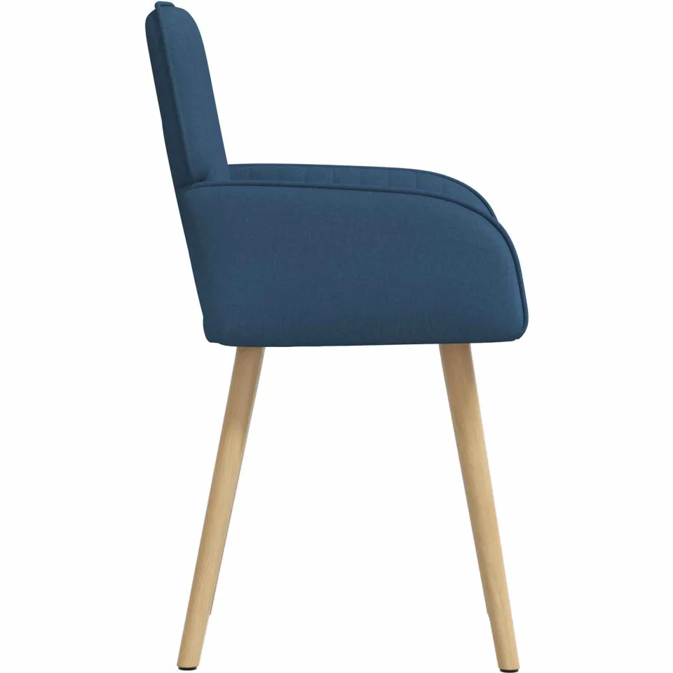 vidaXL Eettafelstoelen 2 st Stof Blauw 56,5 x 50 x 87,5 cm, foto 4