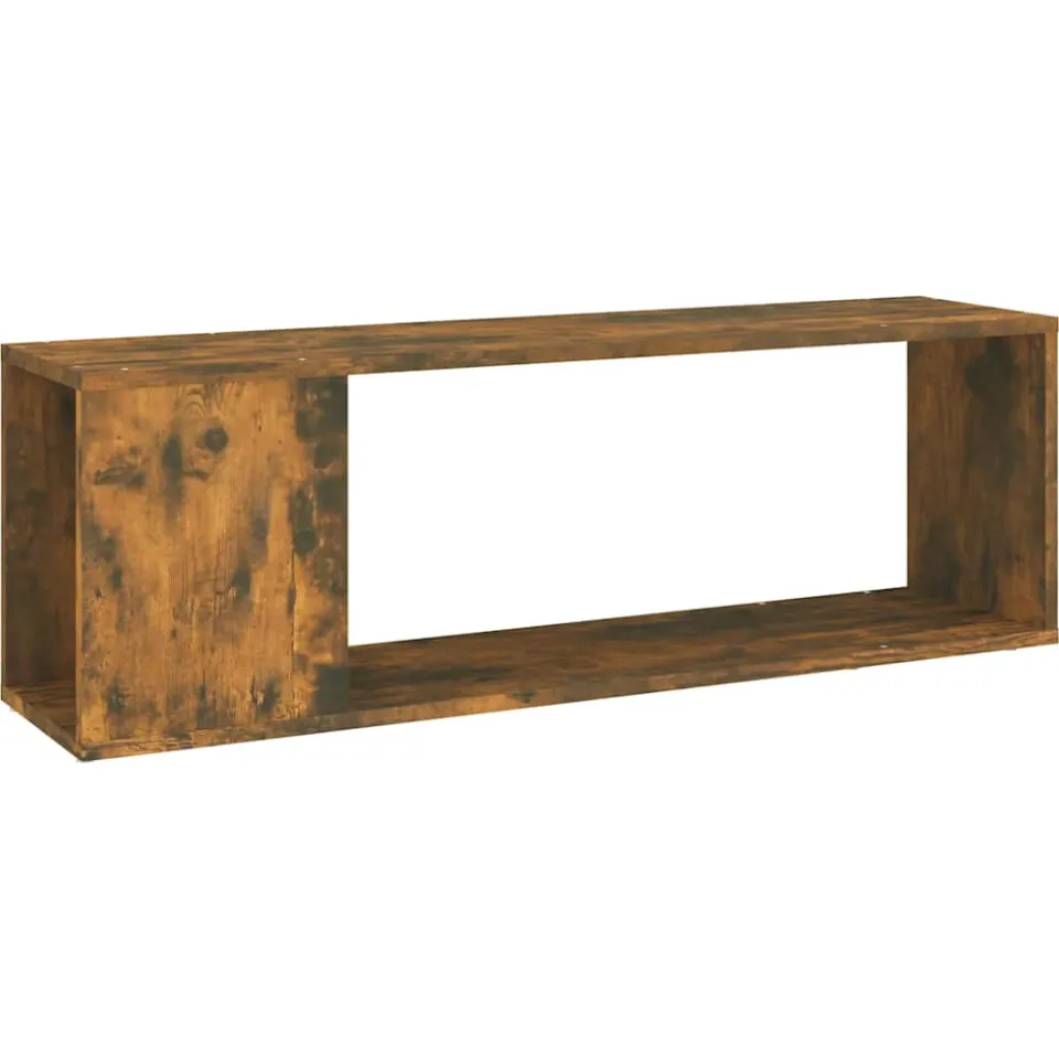 vidaXL Tv-meubel 100x24x32 cm bewerkt hout gerookt eikenkleurig Bruin