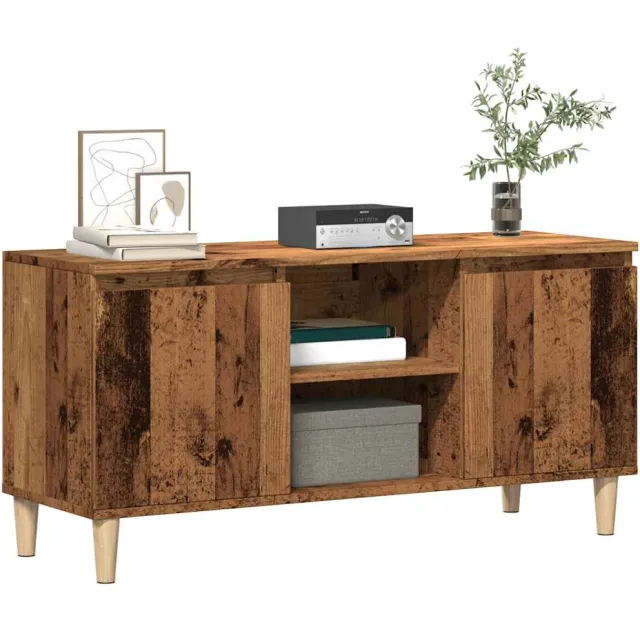vidaXL Tv-meubel 102x35x50 cm bewerkt hout oud houtkleurig Bruin