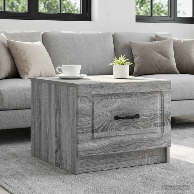 vidaXL Salontafel Grijs sonoma 49 x 50 x 37 cm Bewerkt hout