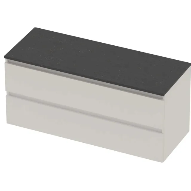 Basic-Line Deck 46 Badmeubelset Greeploos 120x46x58 cm D46BSEMW120 Mat White Blue Stone Grijs