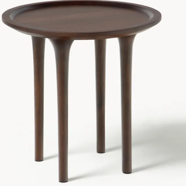 Westwing Collection Ronde bijzettafel Jeani van mangohout Bruin