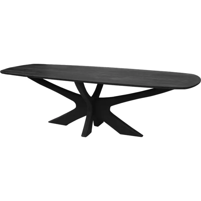 Brix Eetkamertafel Montreaux - Zwart - Mangohout - 220 cm