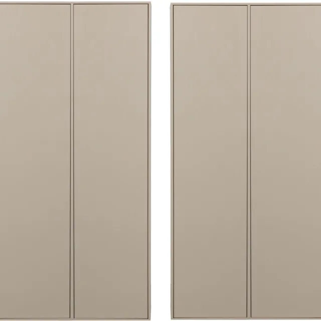 vtwonen kledingkasten 100 cm Daily - Grenen - Dakargrau - 200x100x58