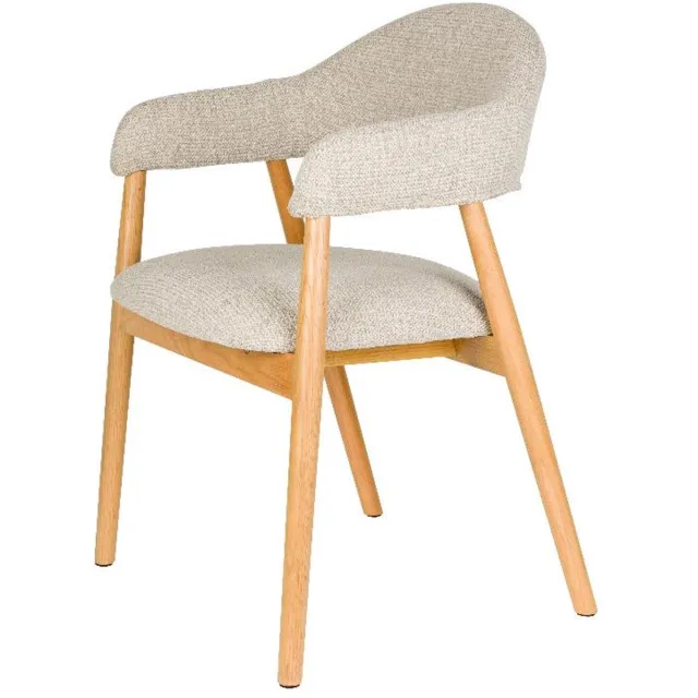 Puur Clay arm eetkamerstoel hout - lichtbruin
