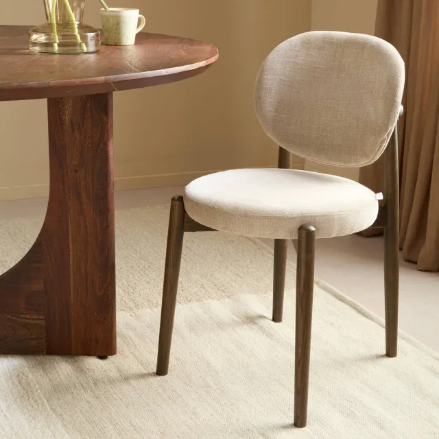 NOUS Living Avara eetkamerstoel beige, foto 2