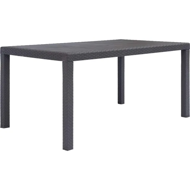 vidaXL Tuintafel 150x90x72 cm rattan-look kunststof bruin