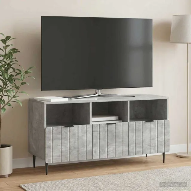 vidaXL TV-kast met lade Betongrijs 102 x 34,5 x 50 cm Bewerkt hout