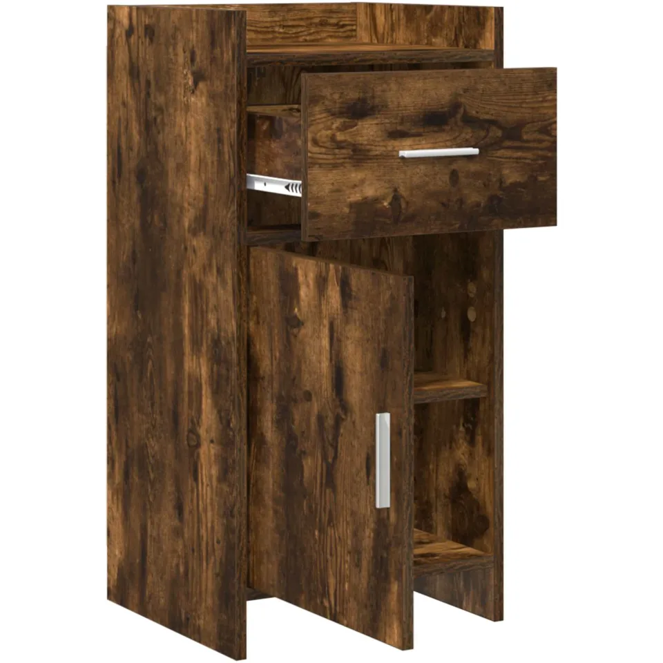 vidaXL Dressoir Gerookt eiken 40 x 36 x 80 cm Bewerkt hout, foto 3