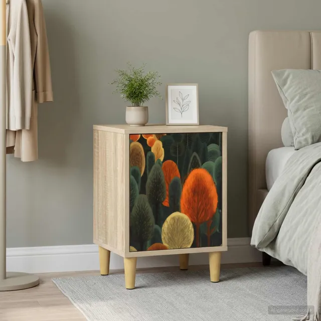 vidaXL Nachtkastje ZAANDAM Sonoma Eiken 36 x 33 x 50 cm Bewerkt hout, foto 2
