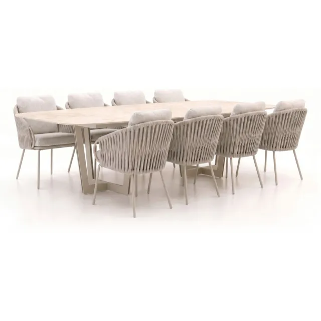 Suns Dolce/Palermo 280cm dining tuinset 9-delig bruin, foto 2