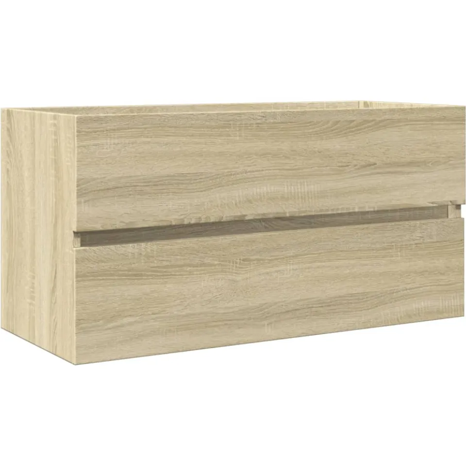 vidaXL Wastafelkast 90x38,5x45 cm spaanplaat sonoma eikenkleurig, foto 3