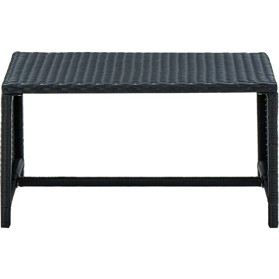 vidaXL Salontafel 70x40x38 cm poly rattan zwart, foto 2