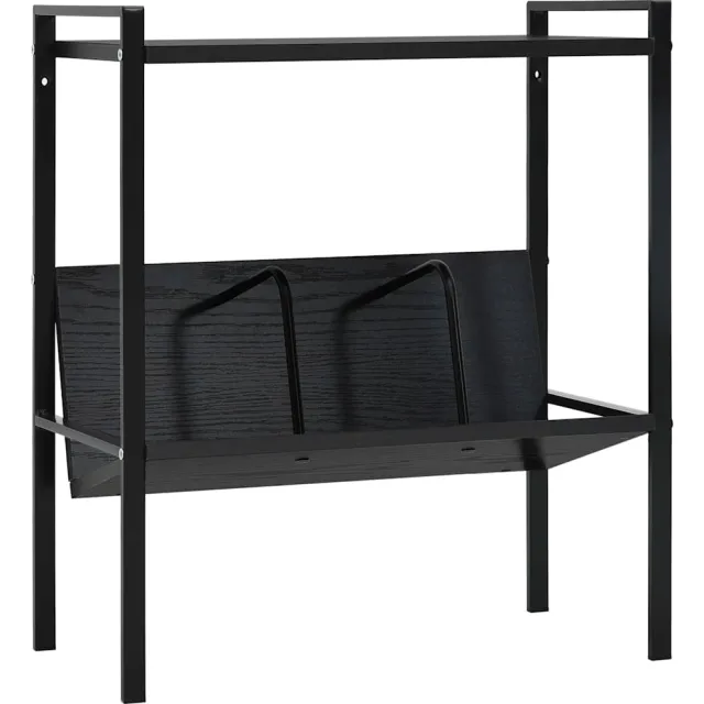 vidaXL Boekenkast met 2 schappen 52x28x59 cm bewerkt hout zwart, foto 2