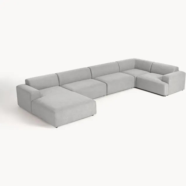 Westwing Collection XL bank Melva grijs