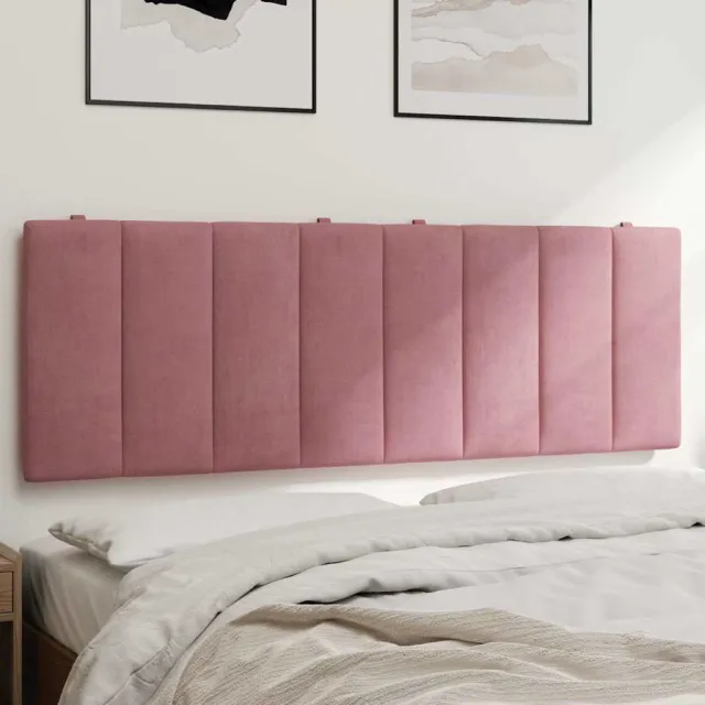 vidaXL Hoofdbordkussen "Hanko" 120 cm fluweel roze