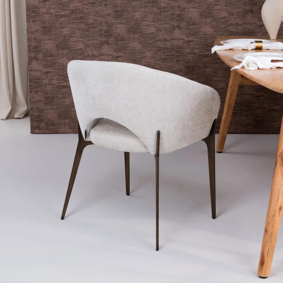Richmond Interiors Kenzi eetkamerstoel crème, foto 4