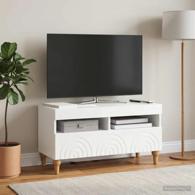 vidaXL LED tv-meubel ALKMAAR 81 x 35 x 43 cm Hoogglans Wit