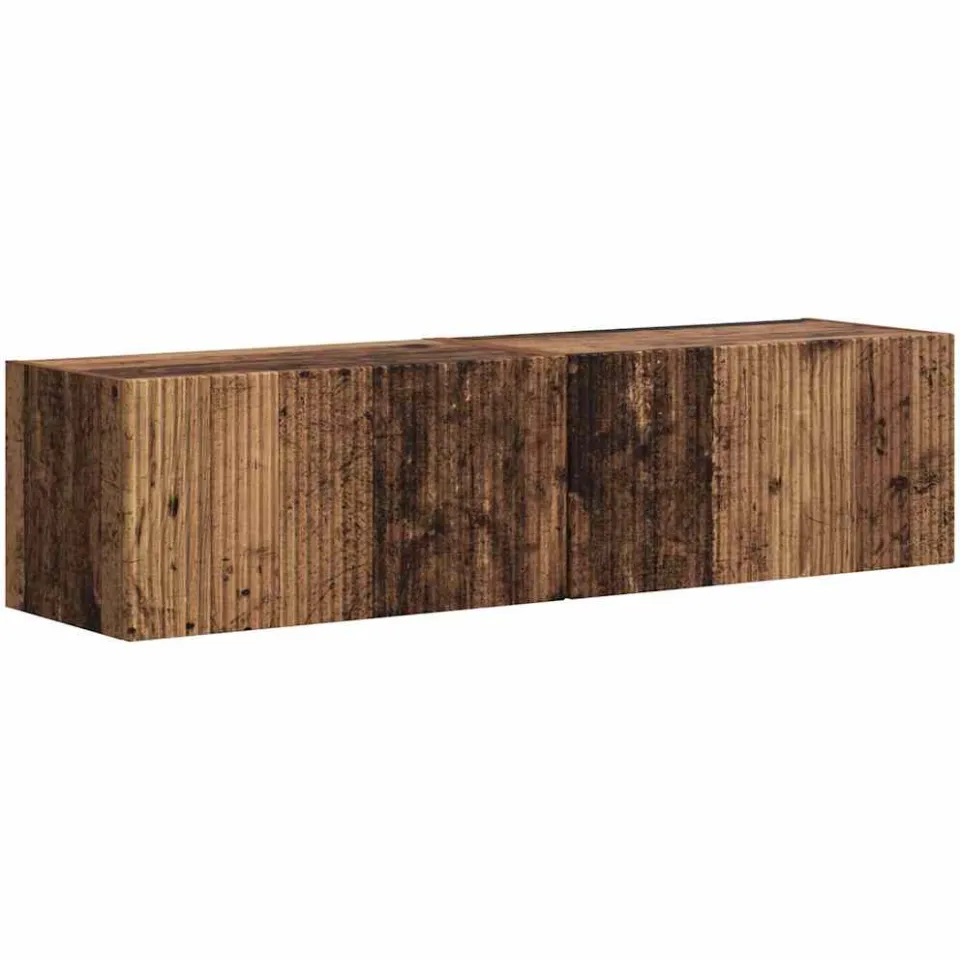 vidaXL TV Wandkast 2 st Oud Hout Bewerkt hout bruin, foto 3