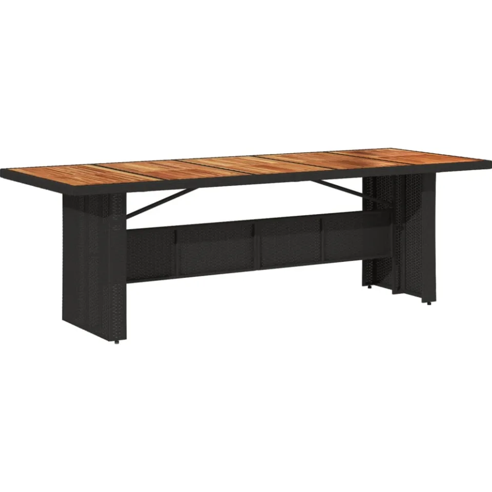 vidaXL 11-delige Bistroset met kussens poly rattan zwart, foto 4