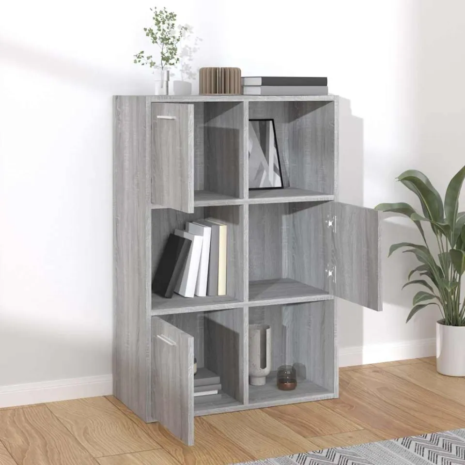 vidaXL Opbergkast 60x29,5x90 cm grijs sonoma eikenkleurig, foto 3