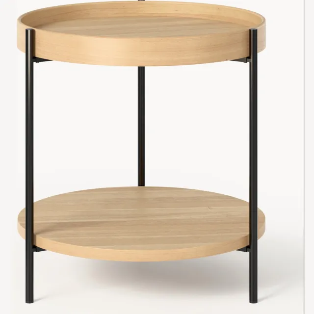 Westwing Collection Houten bijzettafel Renee Zwart