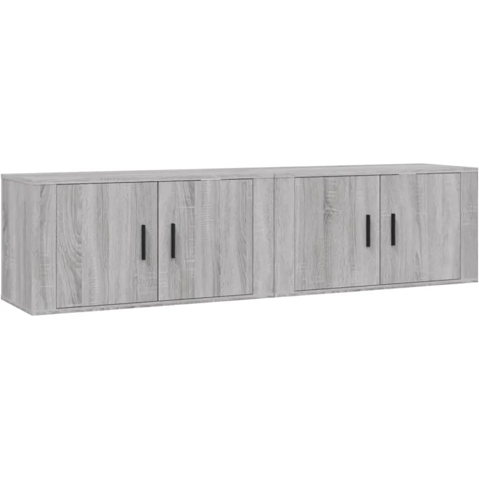 vidaXL Tv-wandmeubels 2 st 80x34,5x40 cm grijs sonoma eikenkleurig, foto 3