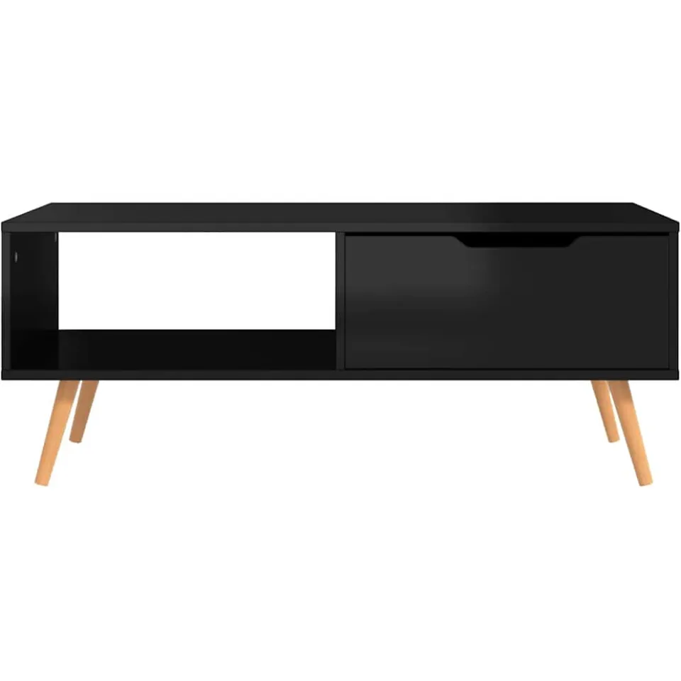 vidaXL Salontafel 100x49,5x43 cm bewerkt hout hoogglans zwart