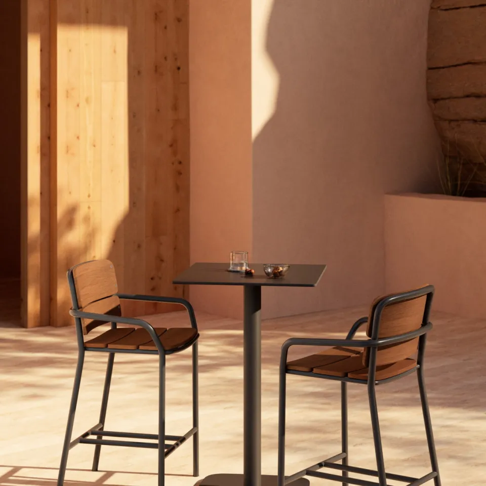Kave Home Algueret barstoel eucalyptushout naturel, foto 6