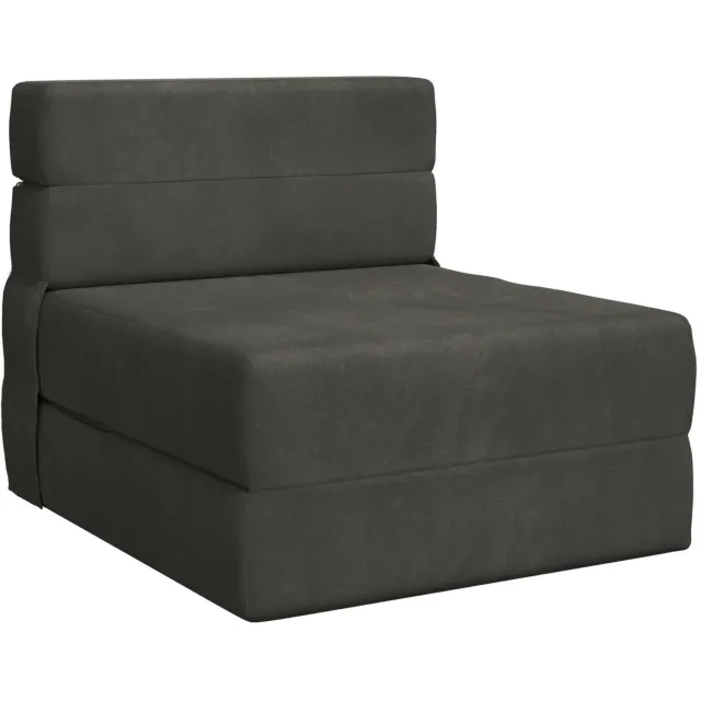 vidaXL Vouwbare - Sofa - Bed - Donkergrijs - 70 - x - 72 - x - 60 - cm - Stof