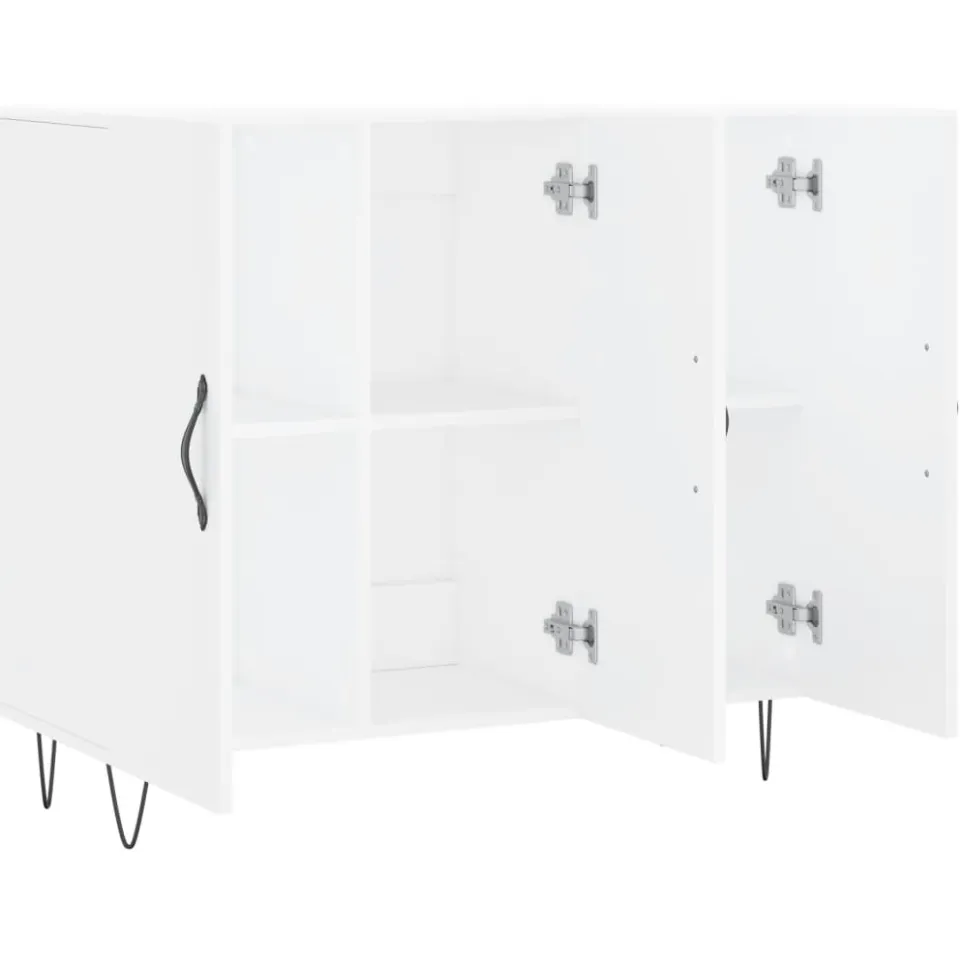 vidaXL Dressoir 90x34x80 cm bewerkt hout wit
