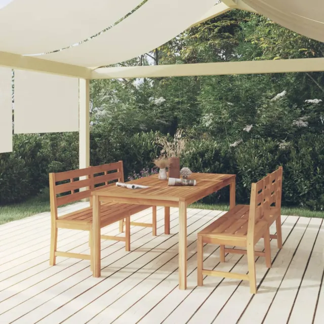 vidaXL 3-delige Tuinset massief teakhout bruin, foto 2