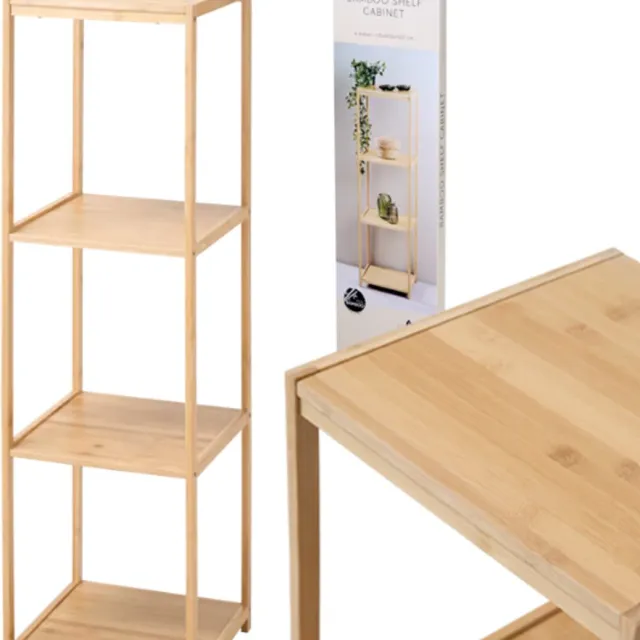 Bamboo Boekenkast 31 x 31 x 106 cm 4 Planken Bamboo