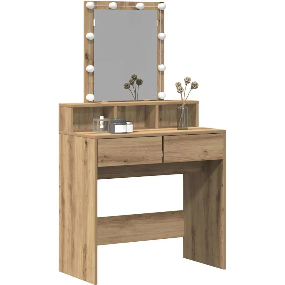 vidaXL Kaptafel artisanaal eikenkleurig 80 x 41 x 144,5 cm Bruin