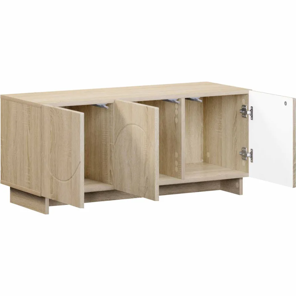 vidaXL tv-meubel 90 x 34,5 x 40 cm Sonoma Eiken Bewerkt hout