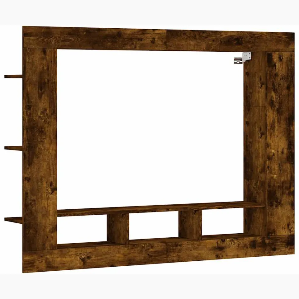vidaXL Tv-meubel 152x22x113 cm bewerkt hout gerookt eikenkleurig, foto 3