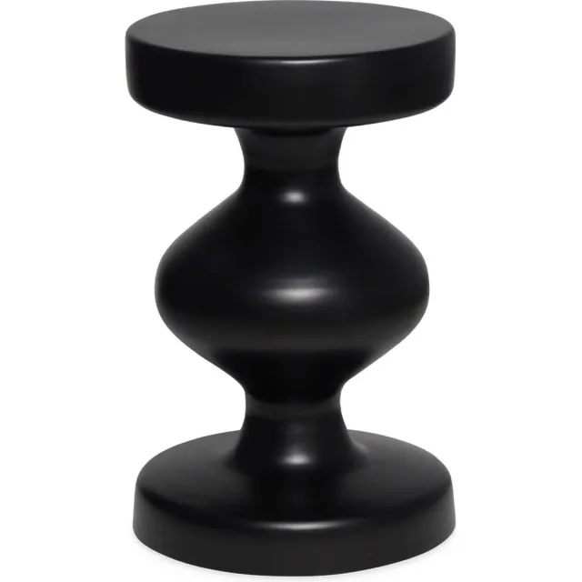 sweeek Bijzettafel, hoektafel, metalen nachtkastje ø29,5 x h 48,5cm - hawa Zwart