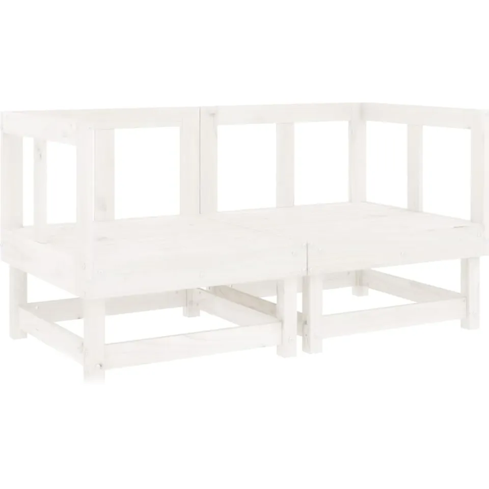 vidaXL 7-delige Loungeset massief grenenhout wit, foto 2
