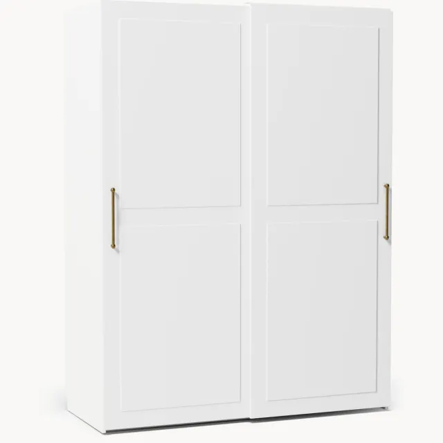 Westwing Collection Modulaire schuifdeurkast Charlotte, 150 cm breed, diverse varianten Wit