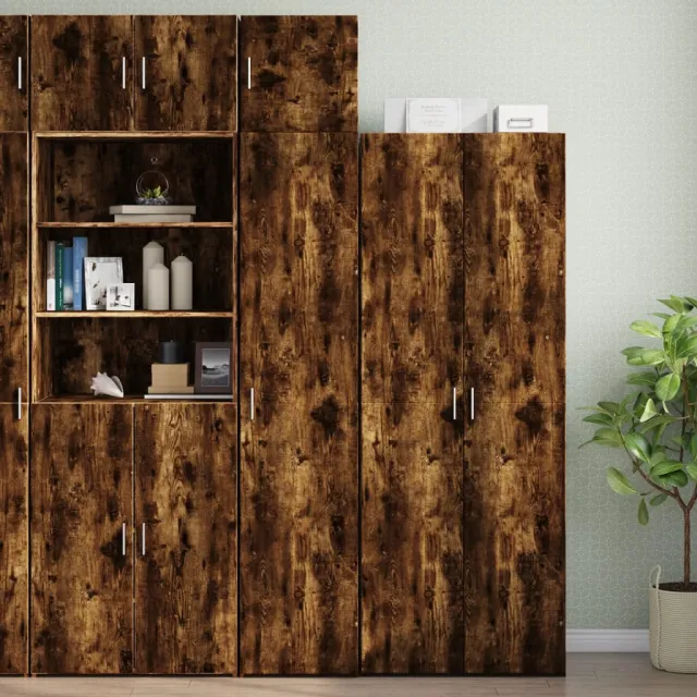 vidaXL Opbergkast smal 40x42,5x225 cm bewerkt hout gerookt eikenkleur Bruin