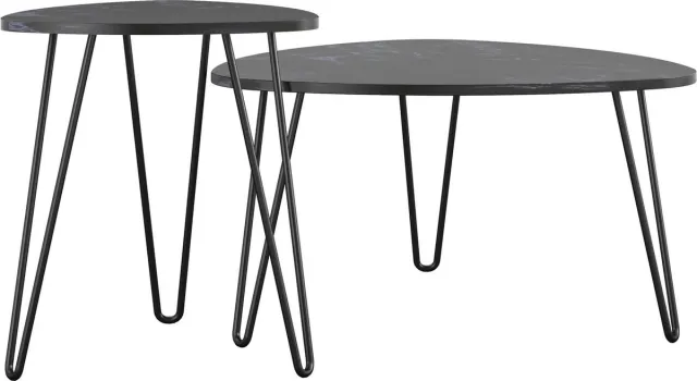 Notio Living Athena-NestingTables - Zwart Marmerlook
