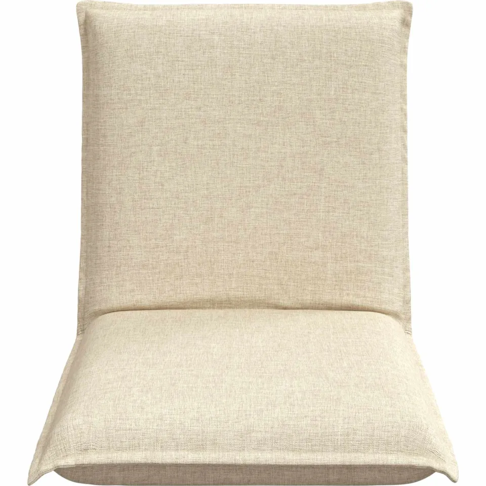 vidaXL Verstelbare vlo stoelen Crèmekleurig Stof, foto 4