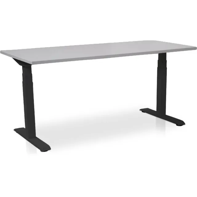 Multi Ratio Zit-sta bureau elektrisch verstelbaar - MRC PRO-L 2.0 NEN-EN 527 | 120 x 80 cm | frame zwart - blad grijs | memory functie met 4 standen | 150kg draagvermogen Zwart frame