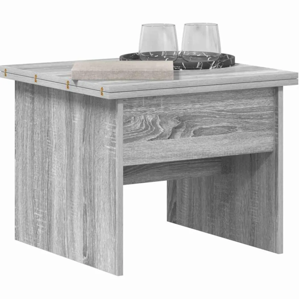vidaXL Salontafel Grijs Sonoma 55 x 54,5 x 45 cm Bewerkt hout