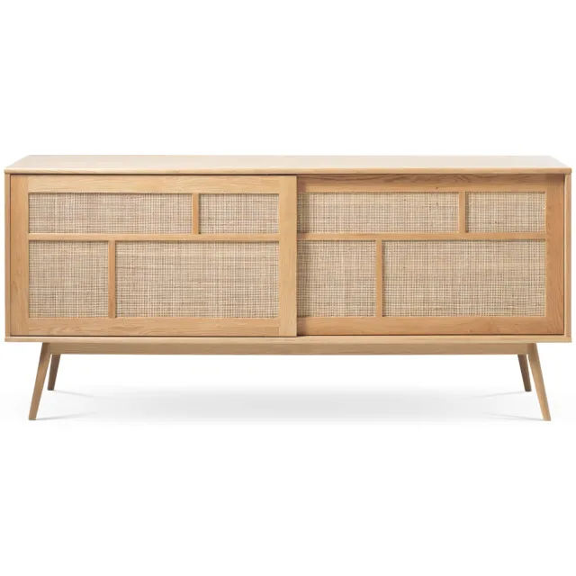 Olivine Boas houten sideboard naturel - 180 x 45 cm Bruin