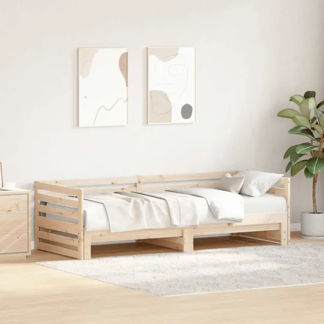 vidaXL Dagbed met onderschuifbed zonder matras 80x200 cm Bruin