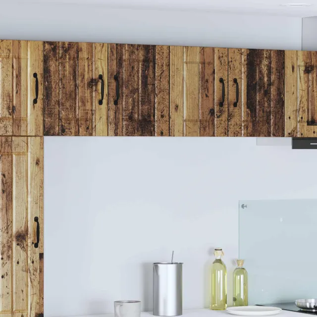 vidaXL Wandkast LUCCA 2 st Oud hout 60 x 31 x 40 cm Bewerkt hout Bruin