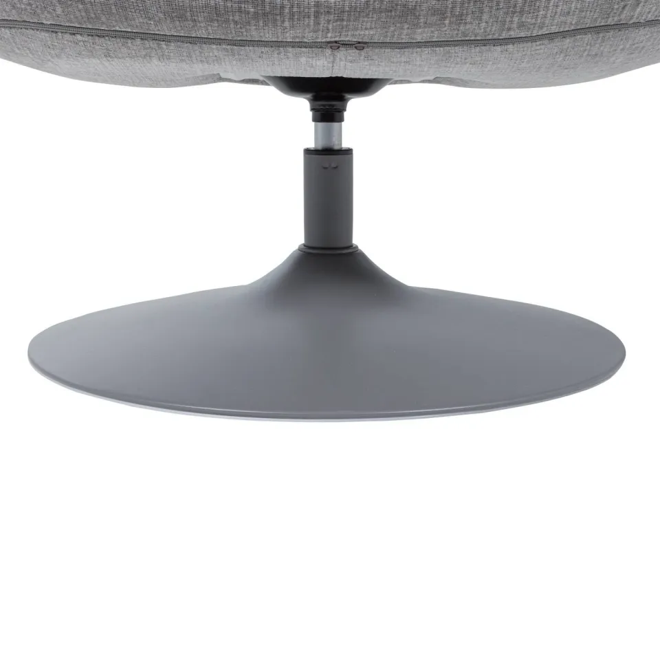 WOOOD Elvi Draaifauteuil - Chenille Structuur - Lichtgrijs - 81x73x84, foto 5