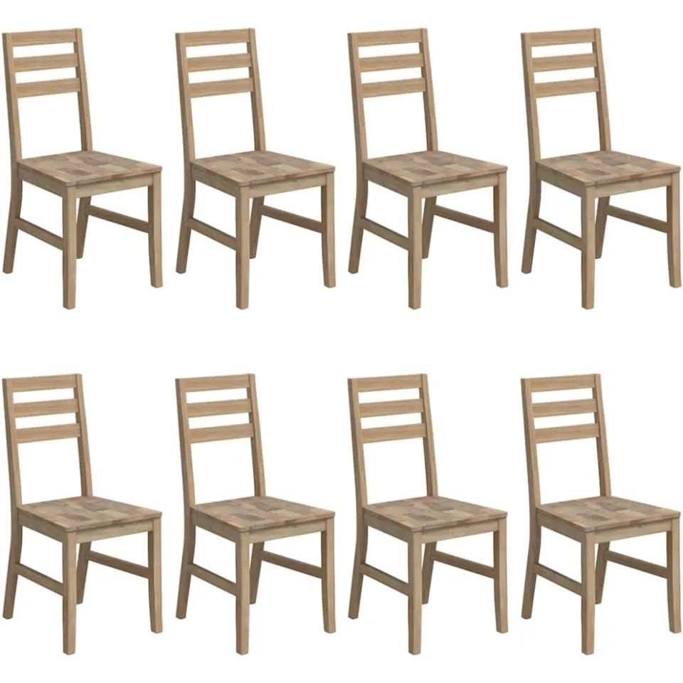 vidaXL Eetkamerstoelen 8 st massief acaciahout Bruin